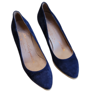 GAIMO Teva Navy Blue Suede Espadrille Wedge Shoes Size 39 (8.5 US) EUC